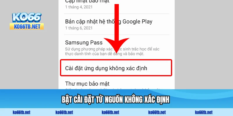 Phải bật cài đặt từ nguồn không xác định trên Android
